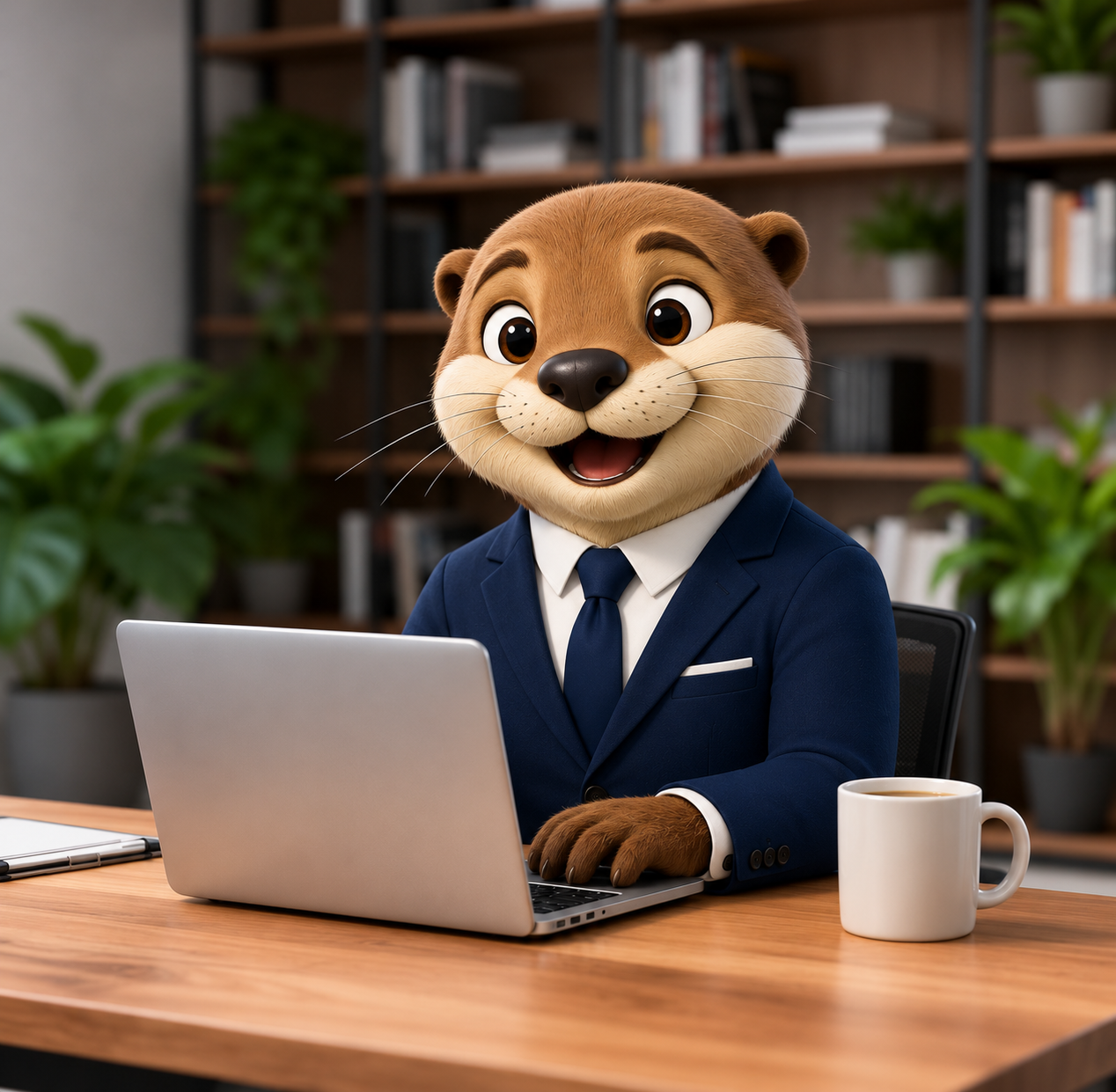 Ollie working at an Arvion Finance office