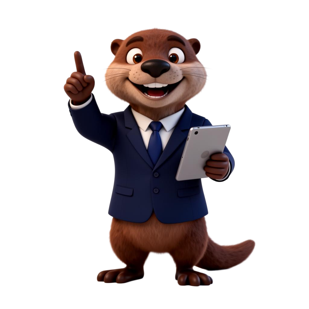 Ollie holding a tablet